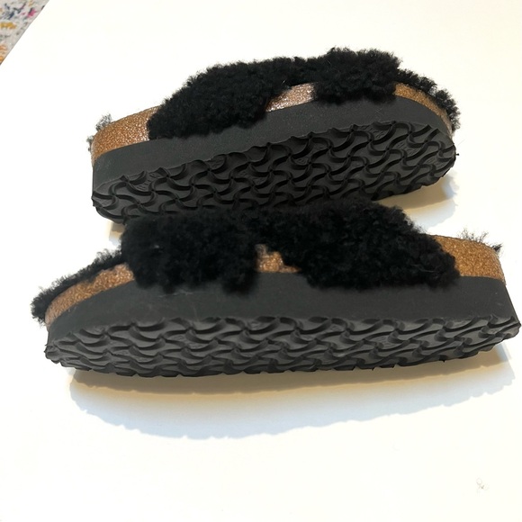 Birkenstock Black Plush Sandals - Picture 7 of 10